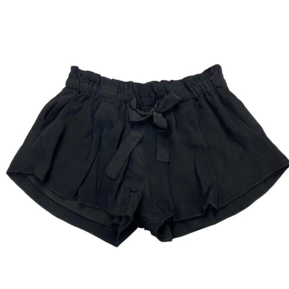 WILFRED Aritzia Montrouge Crepe Paperbag Short Sz XXS Black - Picture 2 of 4